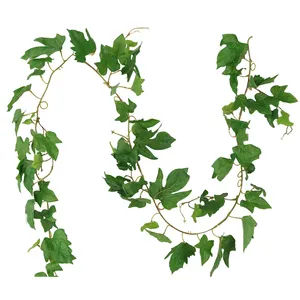 Guirlande de fausses feuilles de <span class=keywords><strong>lierre</strong></span> artificielles, décoration végétale verte, plante grimpante artificielle pour mur, fête, mariage, décoration de <span class=keywords><strong>chambre</strong></span> et de maison - Product Image 1