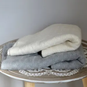 A Mano su ordinazione Lavorato A Maglia Cashmere Bambino Coperte di Tiro