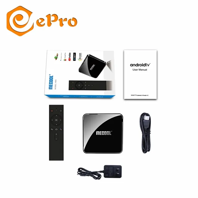ePro Newest MECOOL KM3 with Android TV box 4G64G smart tv box 5G dual wifi