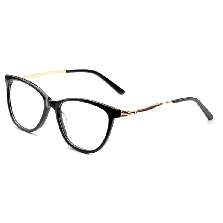 Лидер продаж 2019, ацетатные и металлические очки, оптические оправы, женские очки «кошачий глаз» AM32