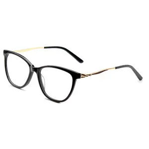 2019 Hot Sale Acetate And Metal Glasses Optical Frames Cat Eye Women Eyewear AM32