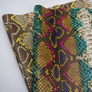 Sentetik yılan cilt deri su geçirmez PU kumaş çantalar eldiven giysiler kanepeler mobilya elastik özellikler üretilen rulo şekli - Product Image 5