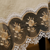 Nappe florale brodée en polyester pour mariage, maison et hôtel – Technique tissée à prix réduit