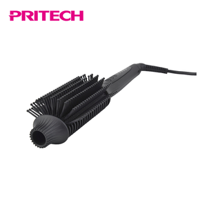 PRITECH nuevo revestimiento de cerámica 2 en 1 Control de temperatura plancha de pelo rizador de hierro con cepillo - Product Image 3