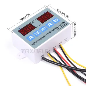 デジタル温度湿度コントローラーレギュレーター湿度センサー付きサーモスタット湿度制御220V
