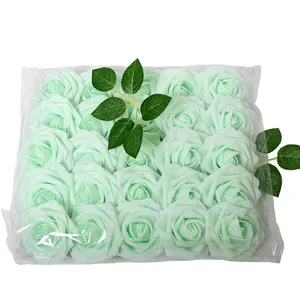 2023 Neues Design 25 teile/beutel Künstliche Rose Blumen Künstliche Schaum Rosen Handgemachte DIY Hochzeits feier Dekoration