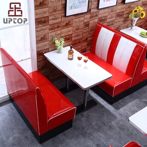 UPTOP-asiento de cuero PU blanco y negro para restaurante, banco para restaurante, cafetería, tienda de café, precio de fábrica, SP-CT833 - Product Image 3