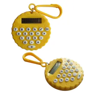 rekenmachine sleutelhanger& ronde geschenk rekenmachines en koekjes rekenmachine