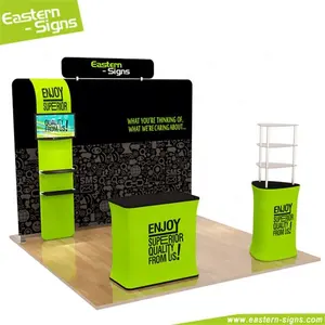 Store Booth Exhibit Display Booth Aluminum Advertising Display Collapsible 2 Store Exhibit Booth Tradeshow Exhibition Booth