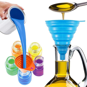 100% Food Grade Silicone <span class=keywords><strong>Mini</strong></span> Funil, Funil Dobrável Cozinha Flexível Transferência de Óleo Líquido - Product Image 4