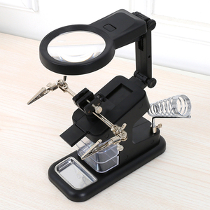 Lente d'ingrandimento per saldatura 3.5X 4.5X <span class=keywords><strong>25X</strong></span> con 10 luci LED, clip ausiliaria, lente d'ingrandimento da tavolo, strumenti per saldatura e riparazione manuale - Product Image 5