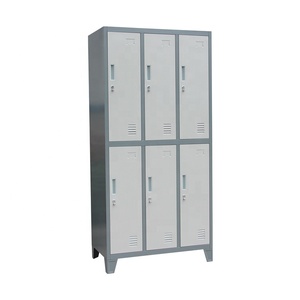 Armario de acero industrial de 6 puertas para Taller, armario de metal, armario de almacenamiento con barras colgantes - Product Image 1