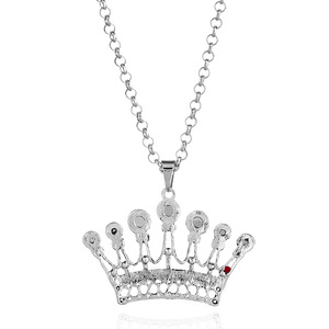 <span class=keywords><strong>Las</strong></span> mujeres de moda de joyería de cristal de corona de la Reina suéter cadena COLLAR COLGANTE - Product Image 3