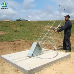 जीएसएम एंटीना दूरसंचार संचार दूरसंचार स्टील आदमी तार 30m जाली त्रिकोण त्रिकोणीय मस्तूल Guyed टॉवर