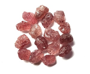 พลอยสตรอเบอร์รี่ควอตซ์ธรรมชาติ เกรด AAA สวยงาม ไม่ผ่านการปรับแต่ง ตัดด้วยมือ ขนาด 8 มม. เอฟเฟกต์ดาว สำหรับทำเครื่องประดับ - Product Image 5