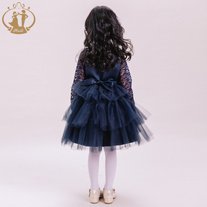 Agile per ragazze abito da sposa per bambini in pizzo floreale da principessa sera abito da ballo per bambina - Product Image 4