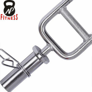 Guli Fitness-Barra de tríceps de 2 pulgadas, 50MM, 34 pulgadas, acero cromado, levantamiento de pesas, mancuerna sólida, tríceps, con collares de resorte - Product Image 3