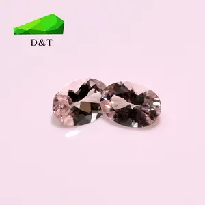 Natural morganite stone round cut pink color morganite loose gemstone for jewelry making