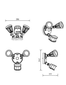 Doble cabezas de 24 W 2700-6500 <span class=keywords><strong>K</strong></span> aluminio fundido sensor de movimiento llevó la luz de calle - Product Image 5