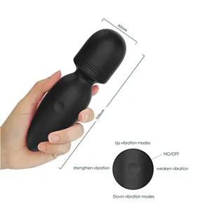 USB Schwarz Lila Blau AV-Stab Sexspielzeug Ganzkörper-Entspannung Speziell für Frauen Vagina Klitoris Tragbarer Mini-Massagestab Vibrator - Product Image 1