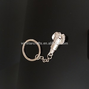 Alta calidad 3D taladro <span class=keywords><strong>de</strong></span> llavero <span class=keywords><strong>de</strong></span> plata taladro encantos para ventas al por mayor China - Product Image 3