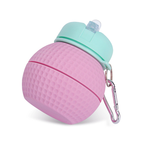 Portátil en relieve de silicona de grado médico Rosa botella de agua - Product Image 4