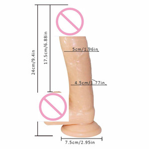 Vlees Lange Dildo 'S Groot Formaat 24*5Cm Grote Enorme Realistische Dildo Volwassen Vrouwen Erotische Insert Seksproducten