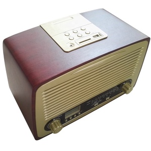 Commercio all'ingrosso <span class=keywords><strong>Vintage</strong></span> Antico di Legno Retro Radio Sveglia con DEVIAZIONE STANDARD TF del USB MP3 del Giocatore di Musica - Product Image 2
