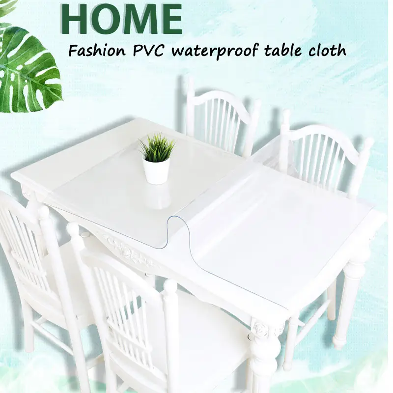 Toalha de mesa transparente de pvc, cobertura personalizada do rolo de plástico para protetores de mesa à prova d'água, folha de mesa