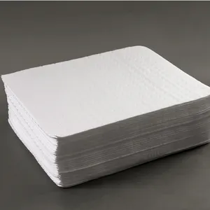 200gsm White Oil Absorbent Sheets Polypropylene Only Oil Absorbent Sheets