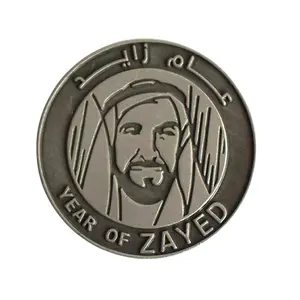 Jahr der Zayed Vintage Silber Telefon Aufkleber Metall Etikett