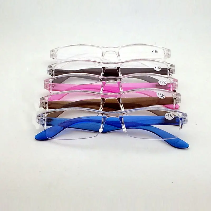 Toptan promosyon tek parça moda Ultra ince okuma gözlüğü plastik