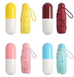 Ombrello Pieghevole a 5 Sezioni da 19 Pollici con Custodia, Logo Personalizzabile, Mini Ombrello a 5 Pieghe Molto Economico e di Buona Qualità - Product Image 6