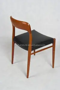 bộ 4 danish ghế ăn bằng gỗ tếch Moller mô hình ghế 75 ghế ăn uống hiện đại