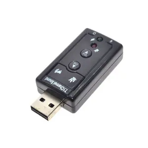 Eksternal USB Audio Sound Card USB Virtual 7.1 CH USB 2.0 MIC Speaker Audio Headset Mikrofon 3.5 Mm Jack Converter