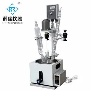 Energy saving single and double and triple deck pyrex glass reactor lab bioreactor