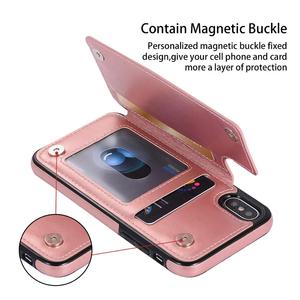 Điên ngựa PU da dính điện thoại trường hợp đối với iPhone XS Max XR x 6S 6 8 7 cộng với đa chức năng Wallet PURSE trường hợp - Product Image 3