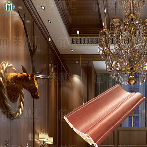 Molde Melinco, azulejo de cornisa de poliestireno Flexible, línea de extrusión de esquina de Pvc de China, grano de madera, decoración del hogar, moda Gooday - Product Image 1