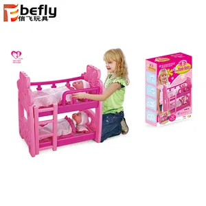 Children Pretend Play <strong>Plastic</strong> <strong>Doll</strong> Bed Toy with <strong>Doll</strong> - Product Image 1