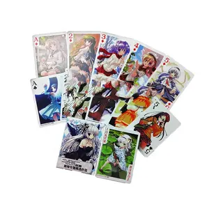 Hete Verkoop Kinderen Anime Speelkaart Afdrukken Sportkaarten Collectie Zwart Cartoon Gepersonaliseerde Trading Yoga Kaarten Spel