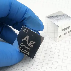 金属阿根廷银立方体1英寸周期表格式高纯度99.99%