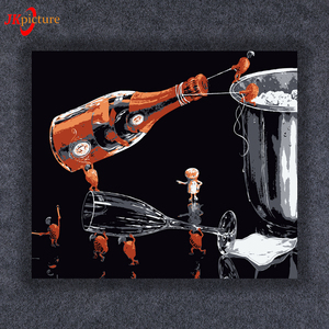 Boules drôles Toile Mur Art <span class=keywords><strong>Peinture</strong></span> Fleur Herbe <span class=keywords><strong>Paysage</strong></span> Nordique Tirages D'art et Affiches Images Décoratives pour le Salon - Product Image 3
