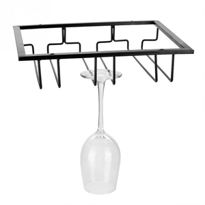 Vendita calda online calice di vetro portabicchieri di vino sotto l'armadietto <span class=keywords><strong>da</strong></span> parete portabicchieri <span class=keywords><strong>da</strong></span> vino appeso scaffali per calici 3 file Hange - Product Image 2