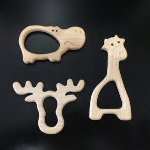 Meilleur Qualité Naturel Bois <span class=keywords><strong>Girafe</strong></span> En Forme de Jouet En Bois <span class=keywords><strong>Anneau</strong></span> de <span class=keywords><strong>Dentition</strong></span> Animal - Product Image 1