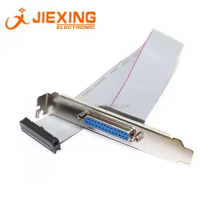 DB25 To FC-26P Ribbon Cable D-Sub 25pin Female Connector to 26pin IDC Flat Cable Computer Chassis Board Printer Cable 25cm