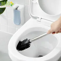 Escova de banheiro de limpeza de plástico, rotativa direta de fábrica, suporte de vaso sanitário, pistola de limpeza, tigela, combo de escova