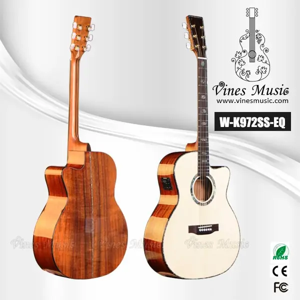 41 дюймов AA Solid white pine Высокое качество Электрический EQ Китай сделал акустической гитары