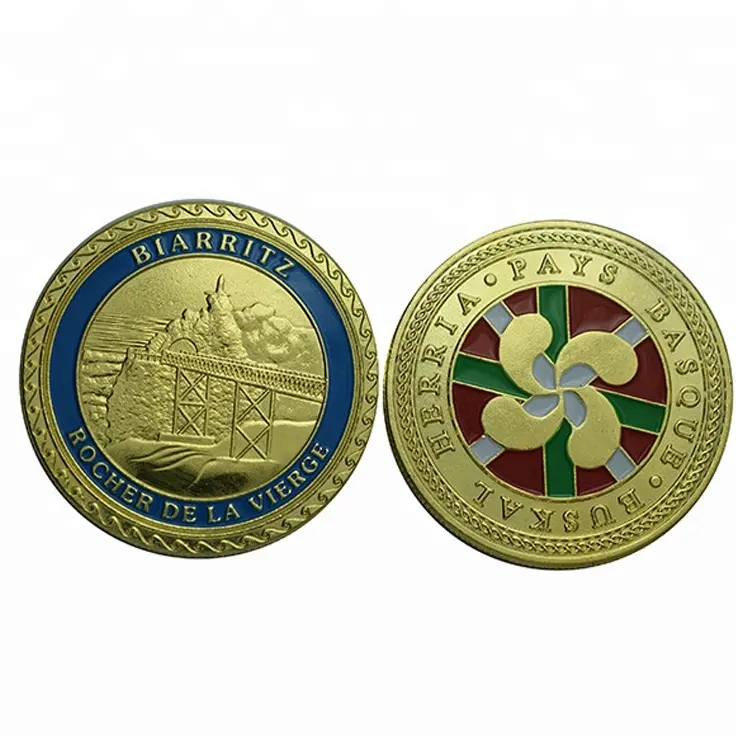 Пользовательские металлические крафт монета тиснения сувенир Франция монета для сувенирных ремесел