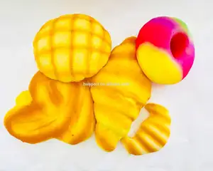 PU foam squeeze stress reliever bread slow rising food toys promotional high quality squishy toys for kids and adults