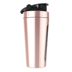 800ml En Acier Inoxydable Bouteille de Secoueur de Protéine Lave-Vaisselle Sport Mélangeur Bouteille <span class=keywords><strong>D</strong></span>'eau Shaker avec Fenêtre Visible Étanche - Product Image 6
